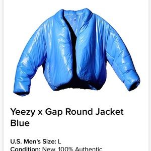 Newy blue yzy gap jacket